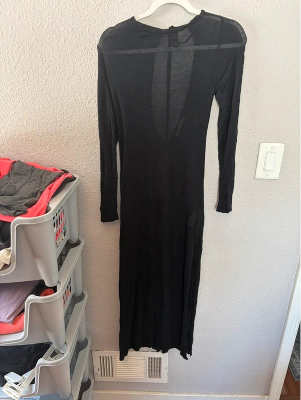 NWT Abercrombie & Fitch Black Sheer Swim Cover Up size M